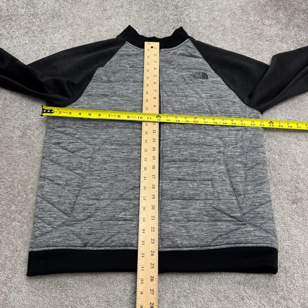The North Face Quilted Midlayer Bomber Jacket Mens Large Gray Black Colorblock
